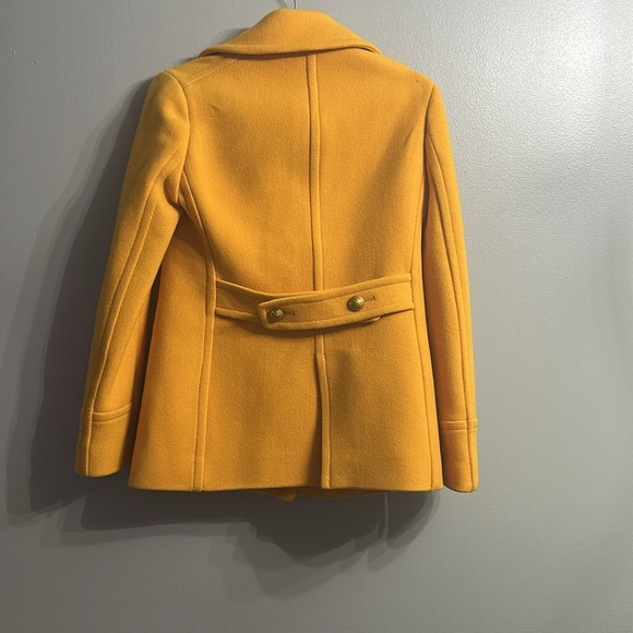 J Crew Marigold Majesty Stadium Cloth Wool Peacoat SZ 2 - Picture 3 of 11